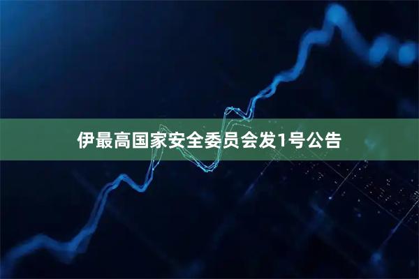伊最高国家安全委员会发1号公告